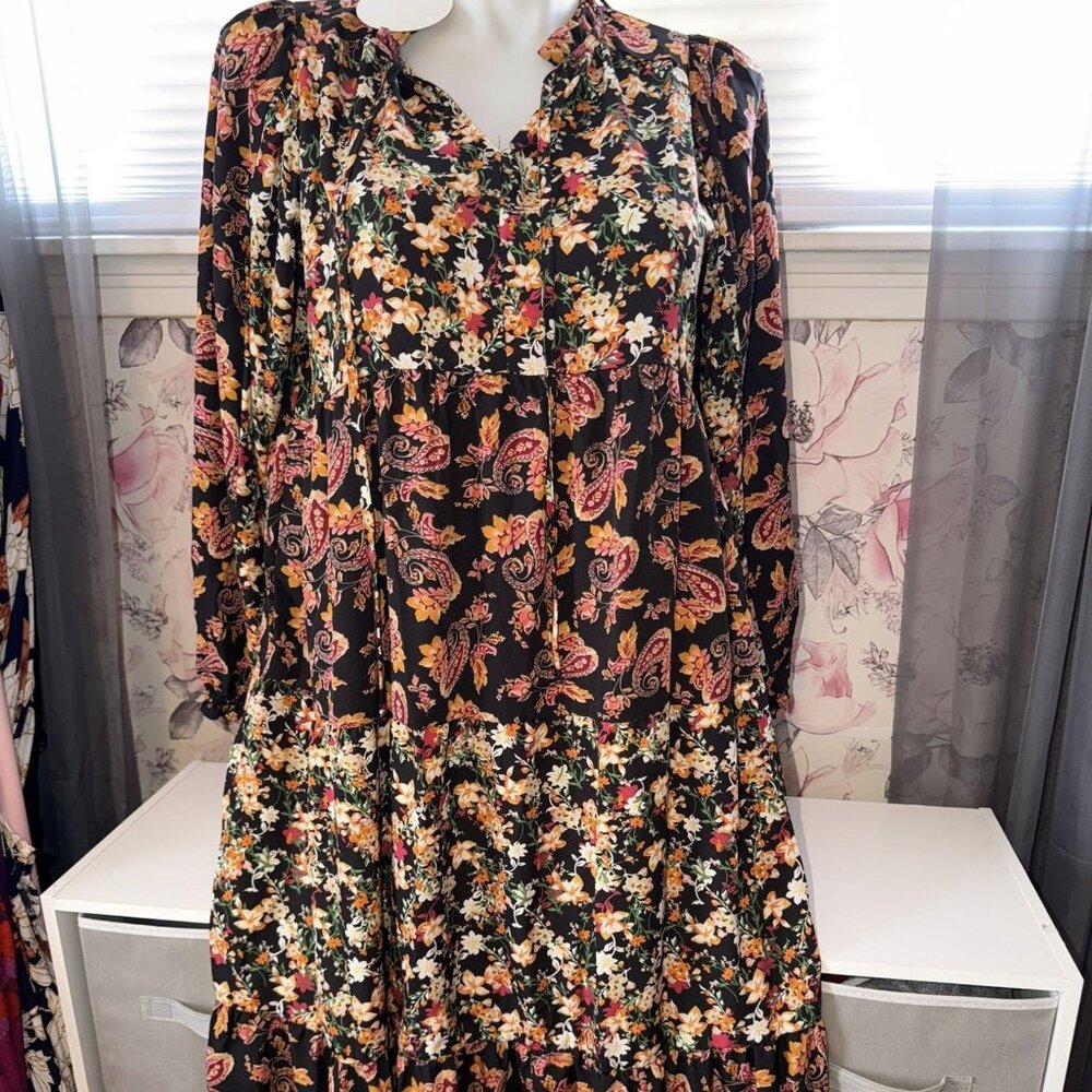 Boutique Brand Mix Media Umgee Midi Dress - NEW